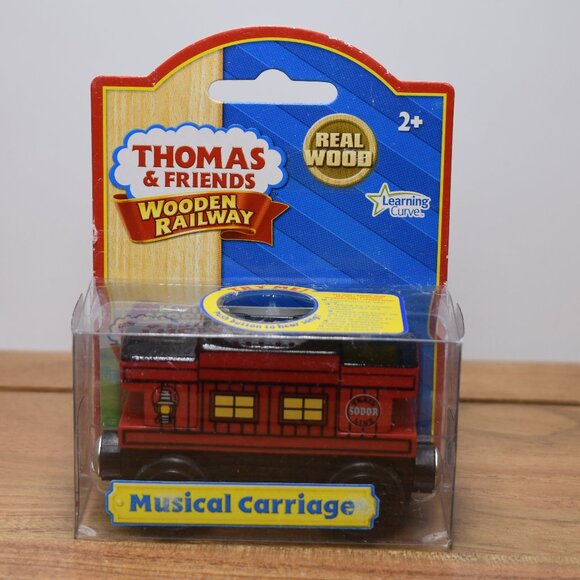 Musical Caboose Carriage w/ Character Card Thomas & Friends Wooden Railway New - Picture 1 of 9